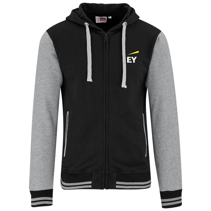 Hoodie with Zip (Grey/Black)